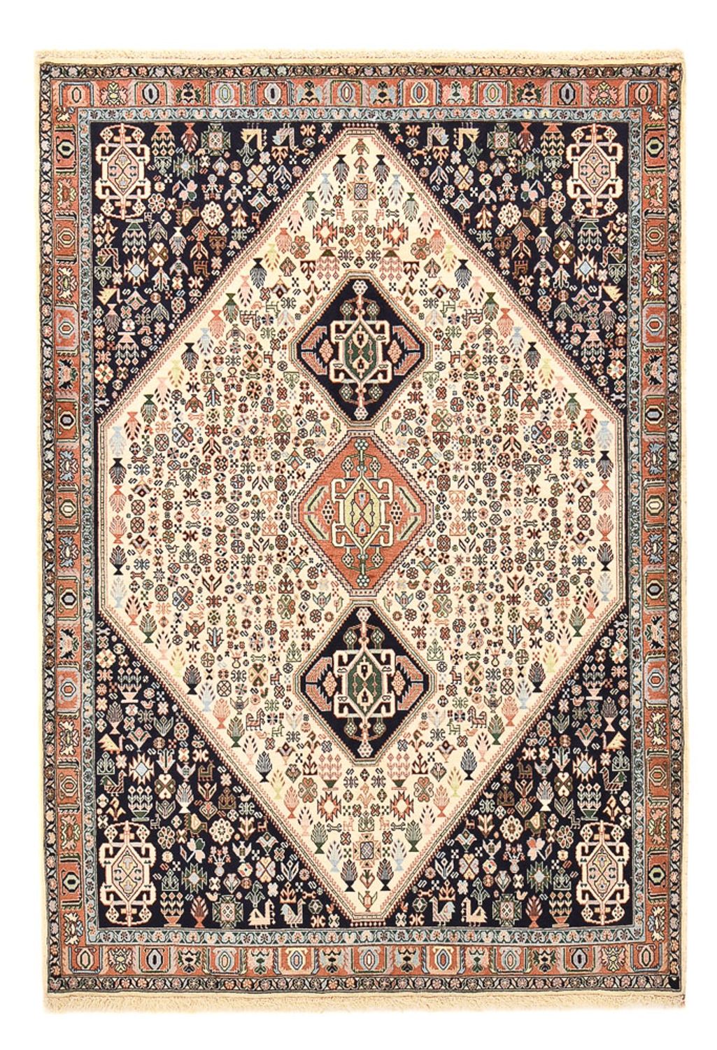 Gabbeh Teppich - Kaschkuli Perser - 209 x 145 cm - dunkelblau