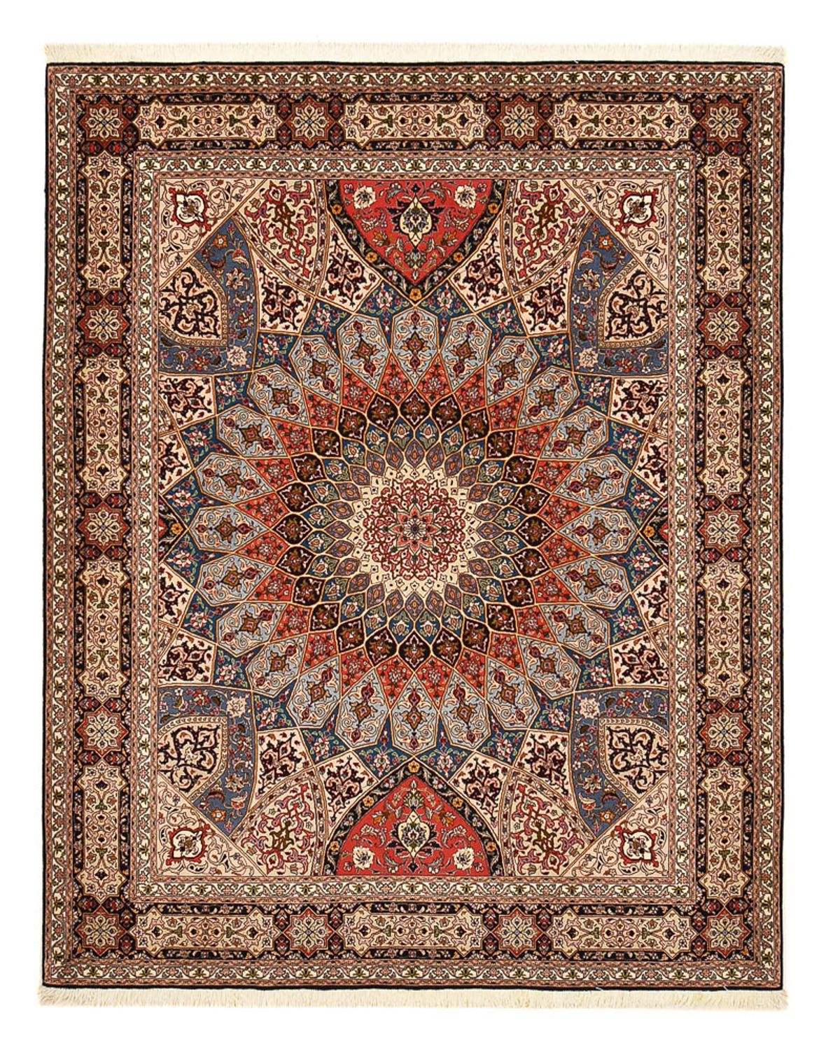 Perserteppich - Täbriz - Royal - 255 x 205 cm - dunkelbeige