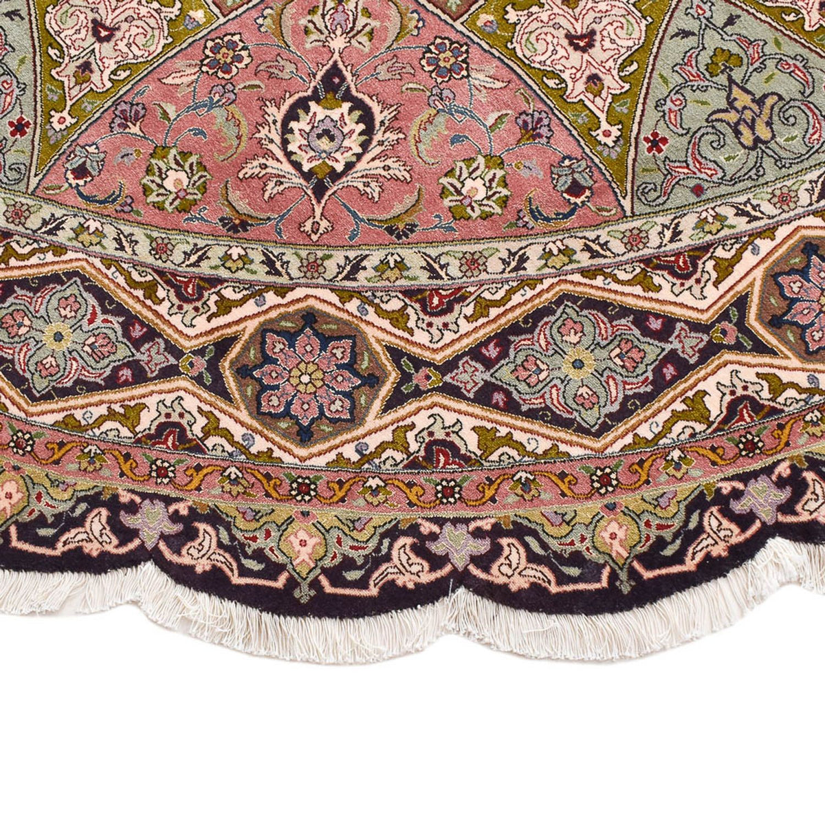 Perserteppich - Täbriz - Royal rund  - 250 x 250 cm - mehrfarbig