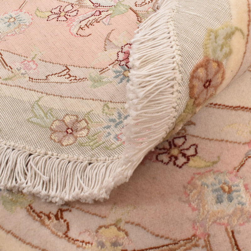 Perserteppich - Täbriz - Royal rund  - 143 x 143 cm - lachs