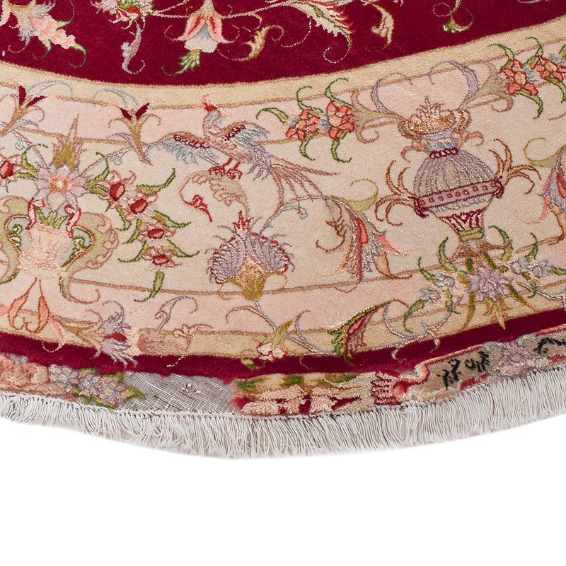 Perserteppich - Täbriz - Royal rund  - 245 x 245 cm - rot