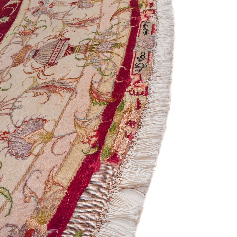 Perserteppich - Täbriz - Royal rund  - 245 x 245 cm - rot