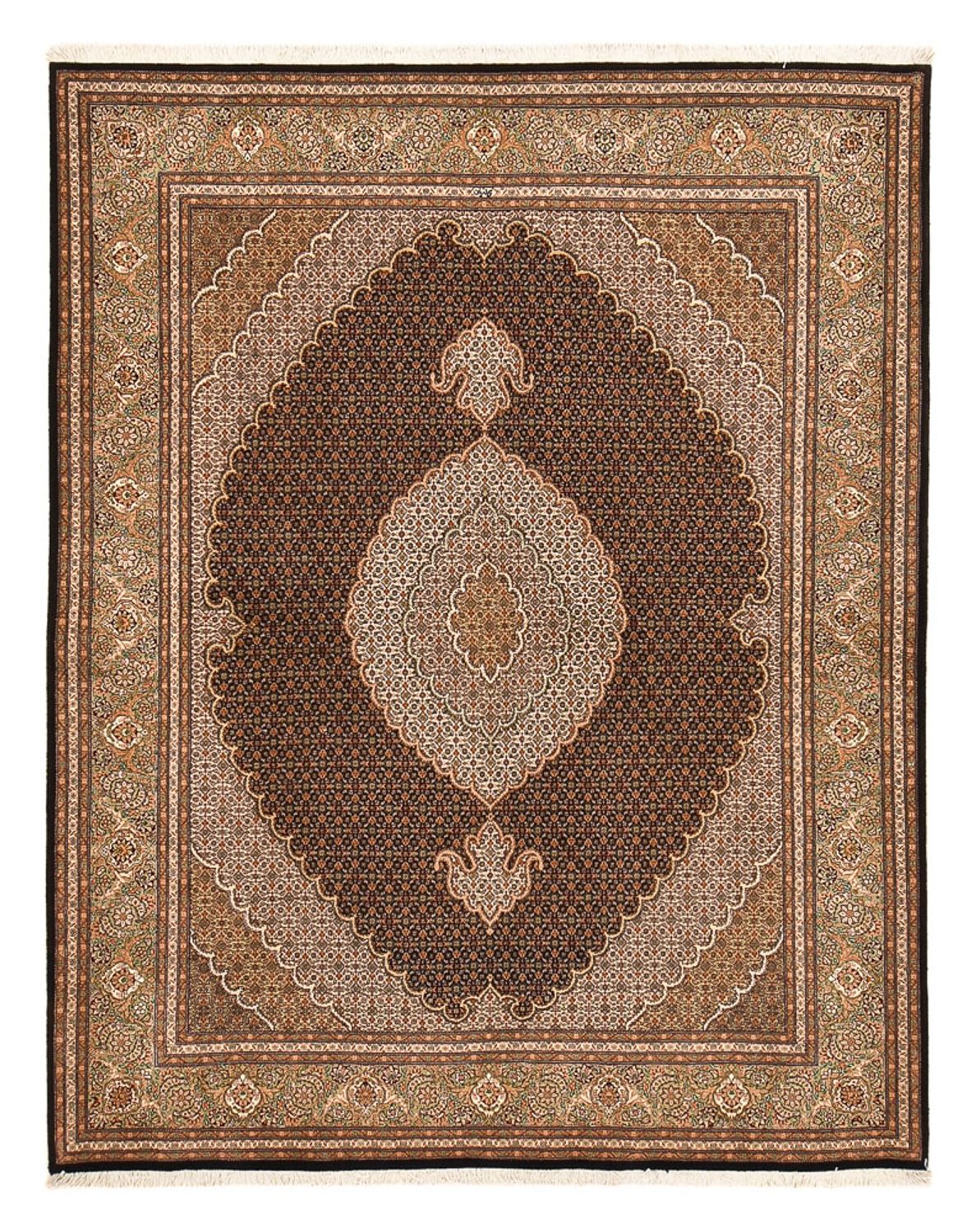Perserteppich - Täbriz - Royal - 250 x 202 cm - dunkelbraun