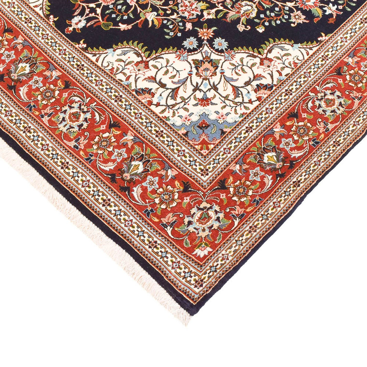 Perserteppich - Ghom - Royal - 218 x 138 cm - dunkelblau