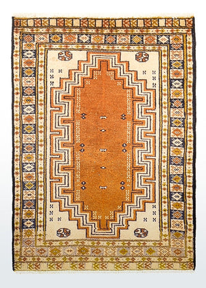 Turkaman Teppich - 86 x 56 cm - mehrfarbig