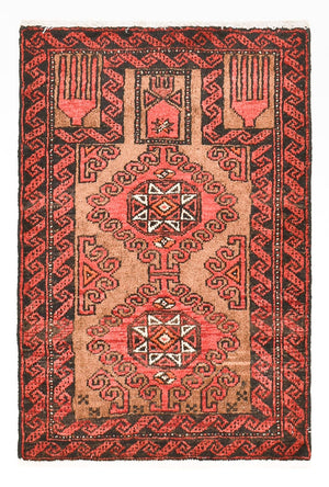 Perserteppich - Nomadic - 70 x 49 cm - rot