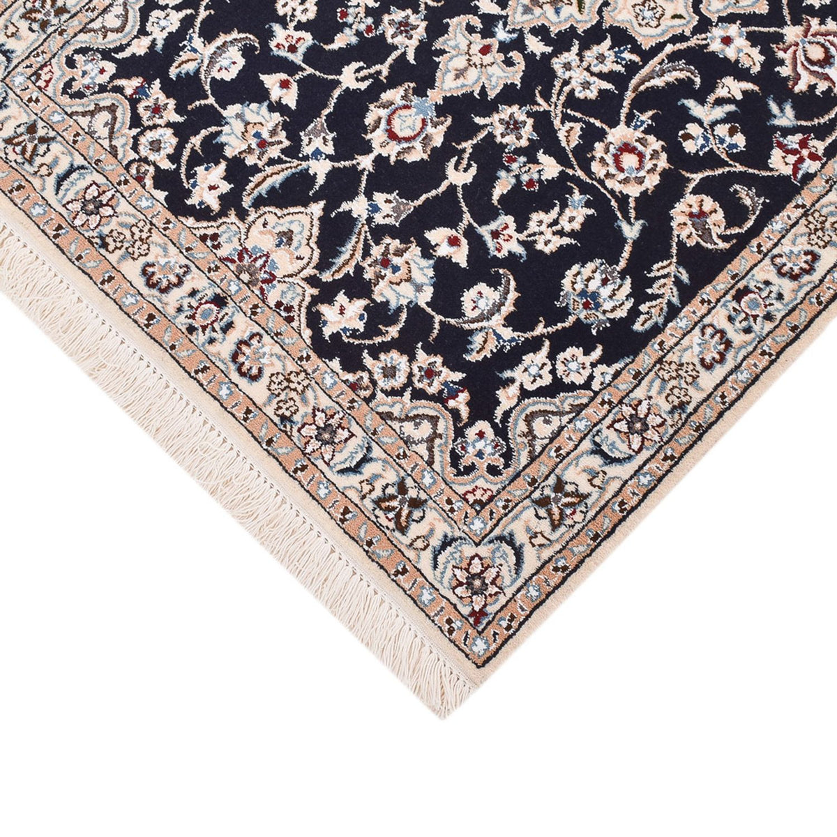 Läufer Perser - Nain - Royal - 213 x 72 cm - dunkelblau