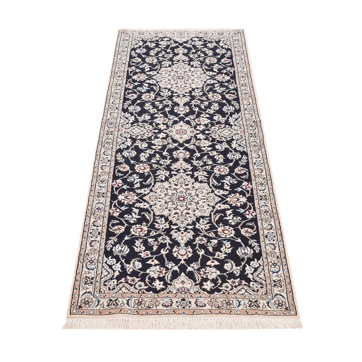 Läufer Perser - Nain - Royal - 213 x 72 cm - dunkelblau
