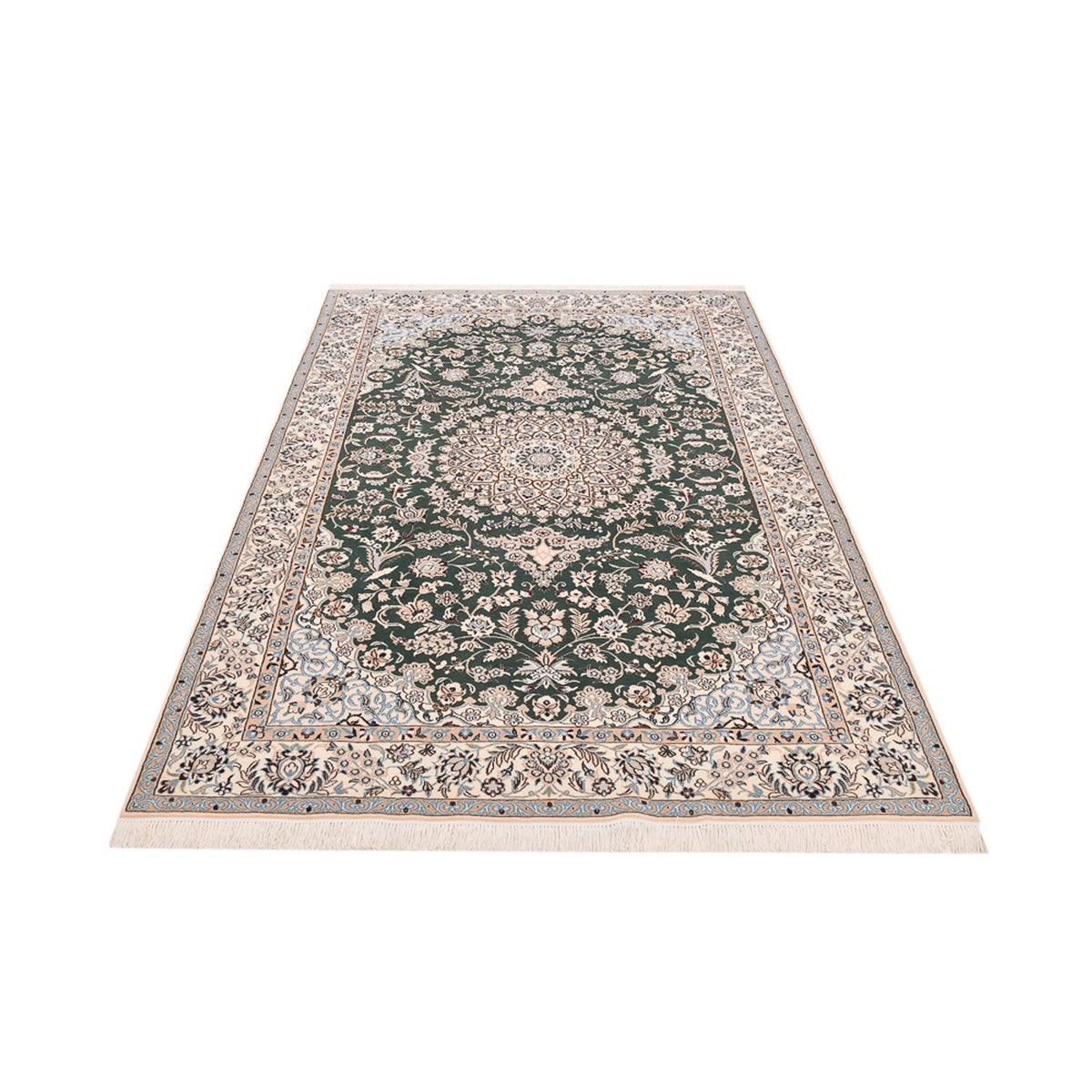 Perserteppich - Nain - Royal - 255 x 159 cm - dunkelgrün