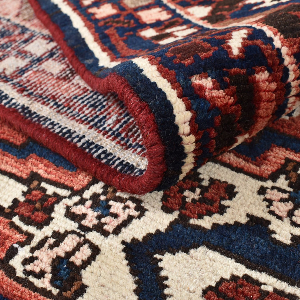 Perserteppich - Nomadic sonderform - 369 x 312 cm - dunkelrot