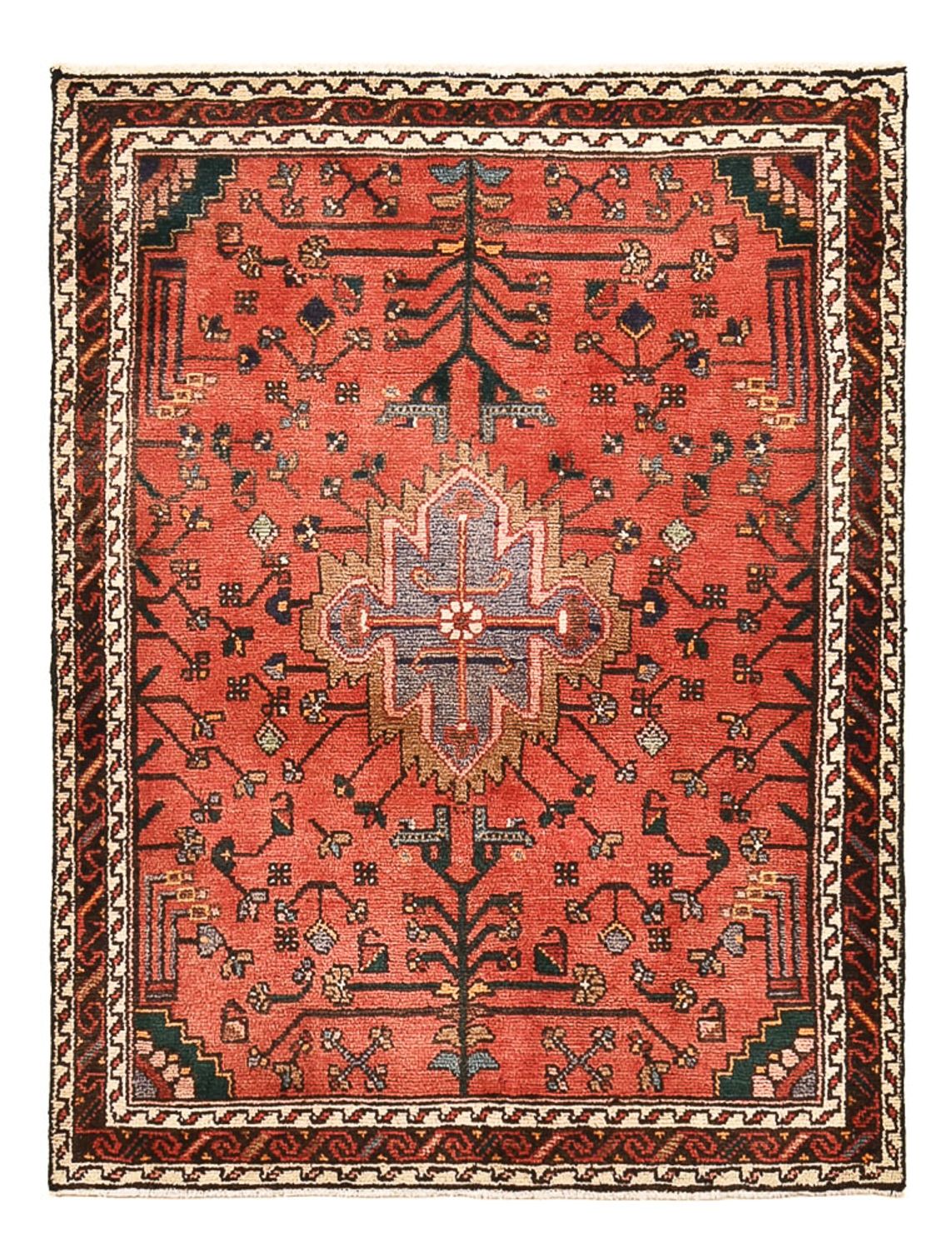 Perserteppich - Nomadic - 130 x 98 cm - rot