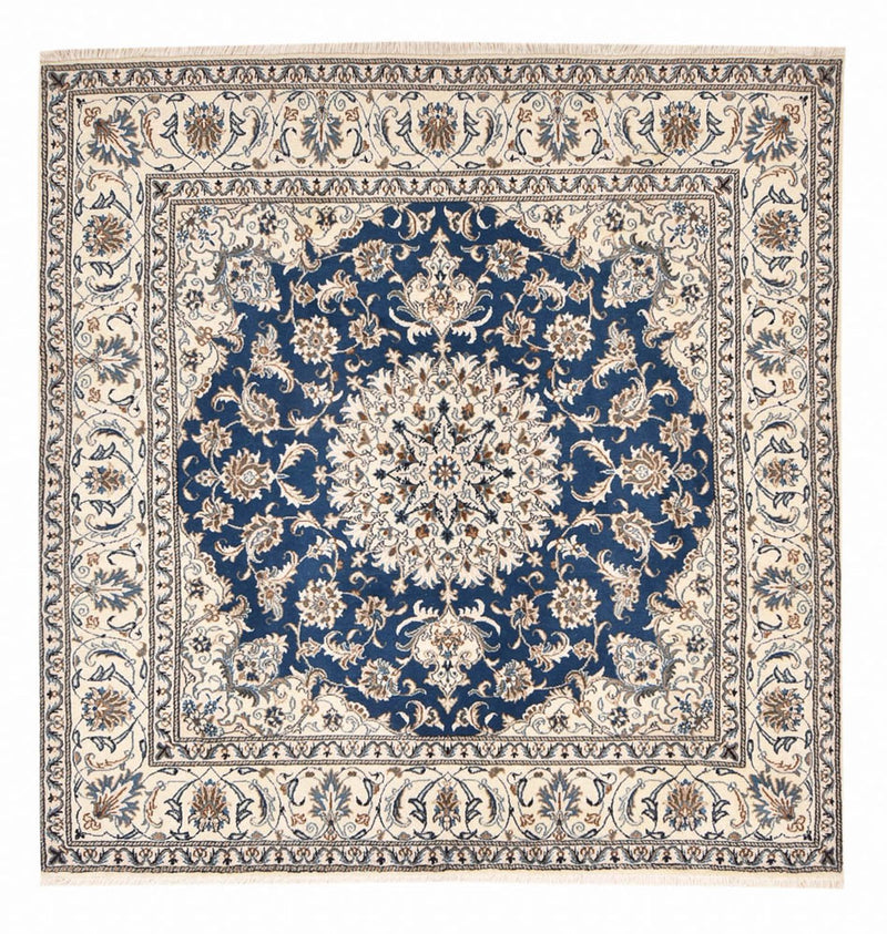 Perserteppich - Nain quadratisch  - 202 x 195 cm - blau