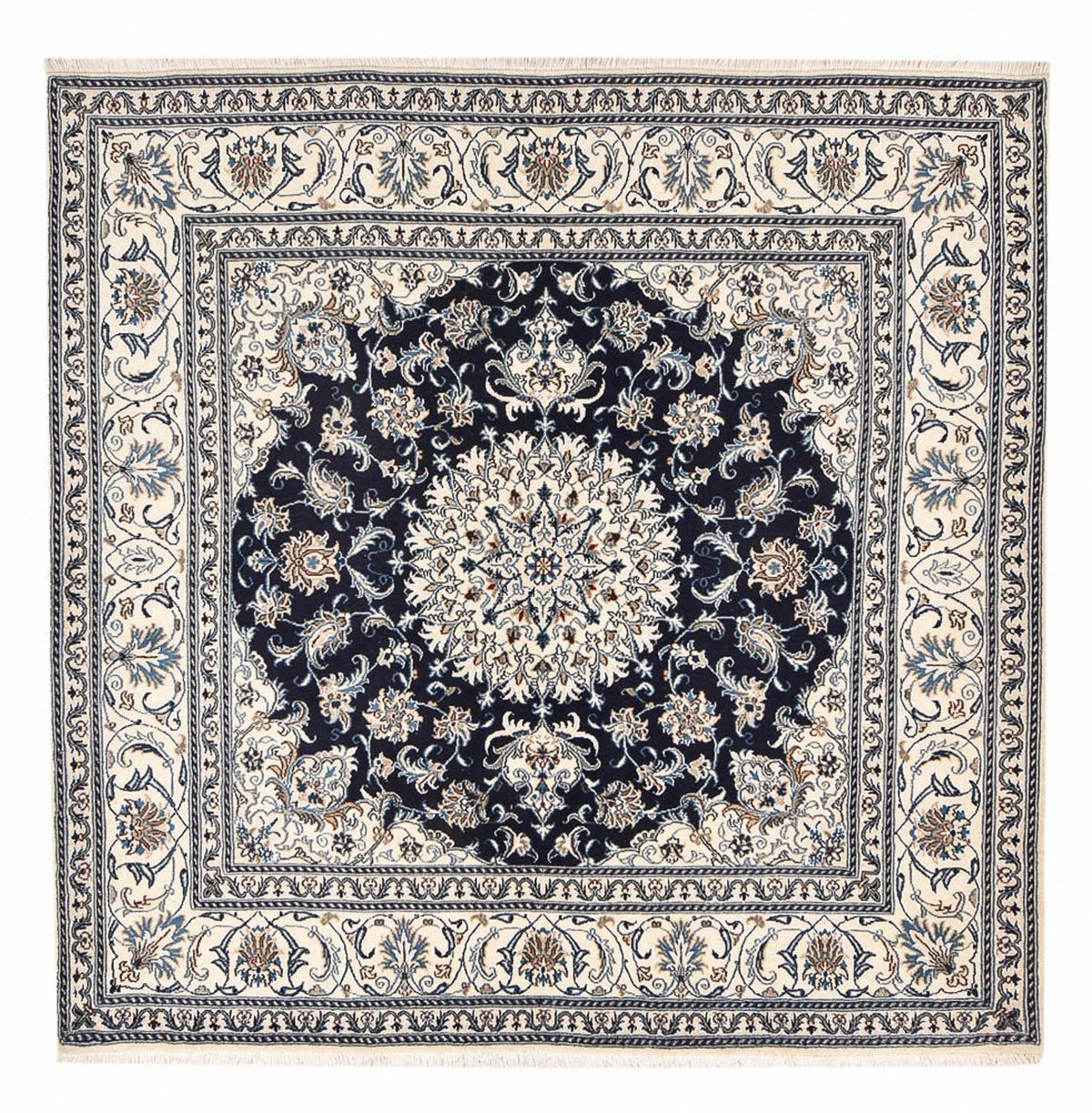 Perserteppich - Nain quadratisch - 198 x 195 cm - dunkelblau