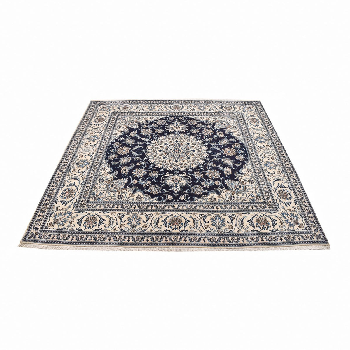Perserteppich - Nain quadratisch - 198 x 195 cm - dunkelblau