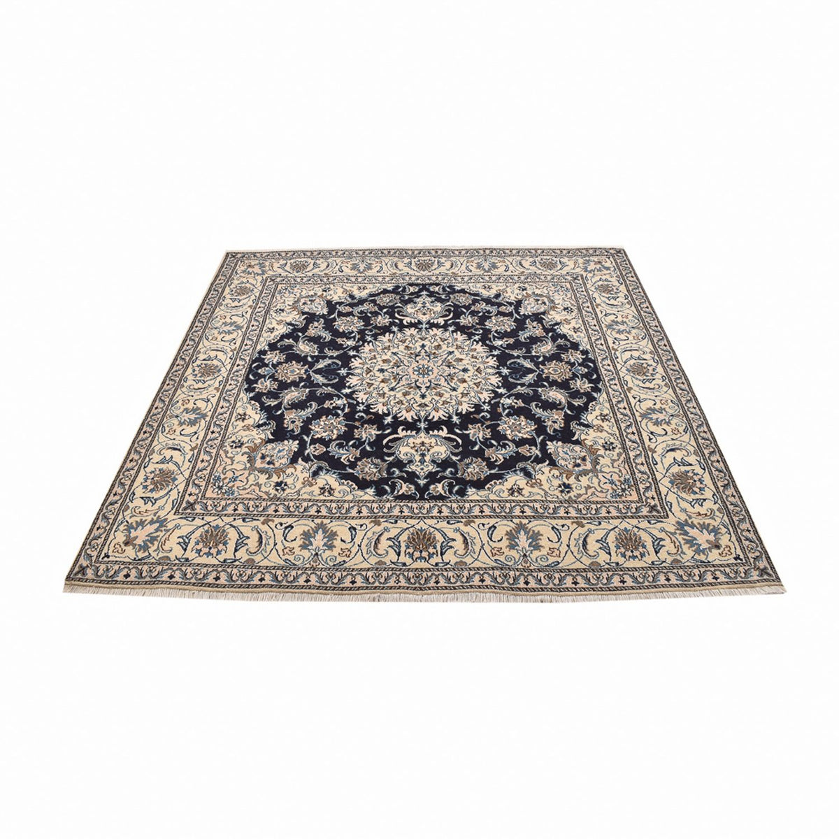 Perserteppich - Nain quadratisch - 195 x 193 cm - dunkelblau