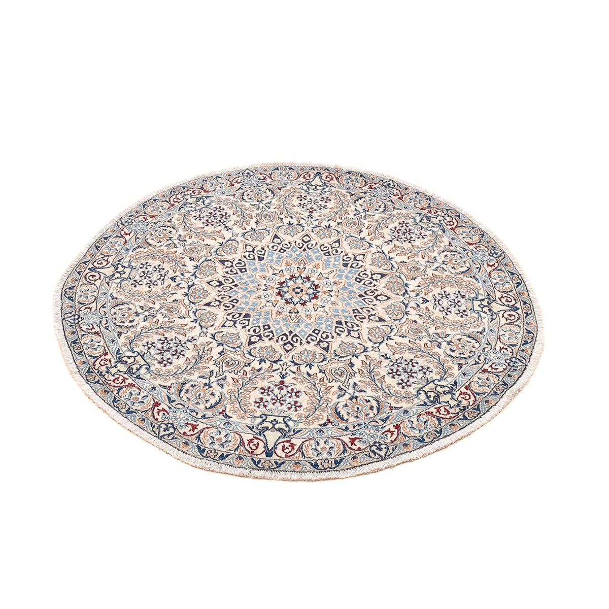 Perserteppich - Nain - Royal rund  - 136 x 136 cm - grau