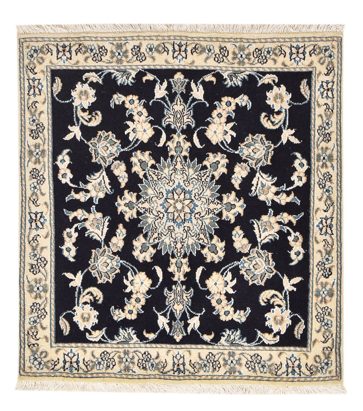Perserteppich - Nain quadratisch - 103 x 96 cm - dunkelblau