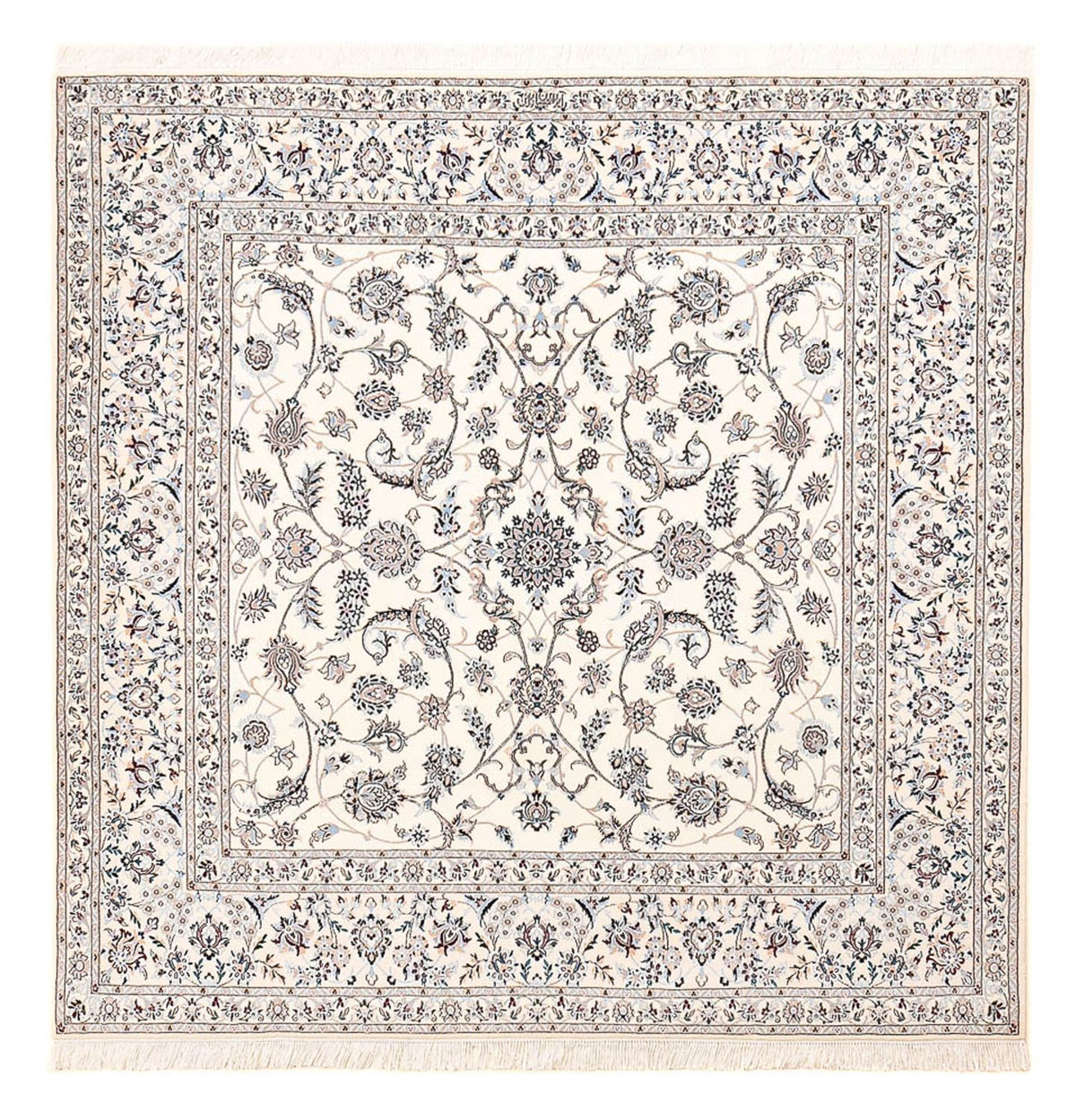 Perserteppich - Nain - Premium quadratisch - 204 x 207 cm - hellgrau