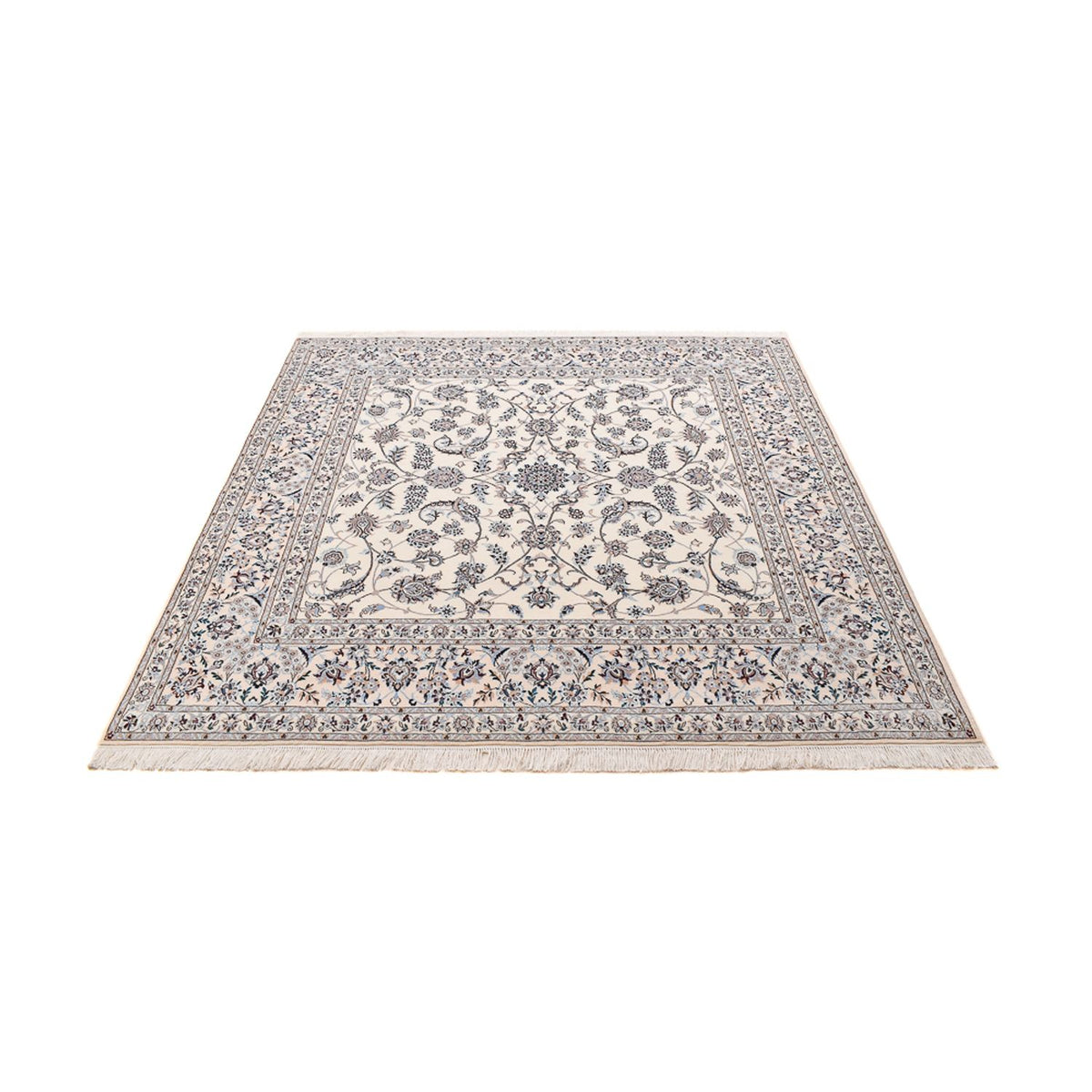 Perserteppich - Nain - Premium quadratisch - 204 x 207 cm - hellgrau