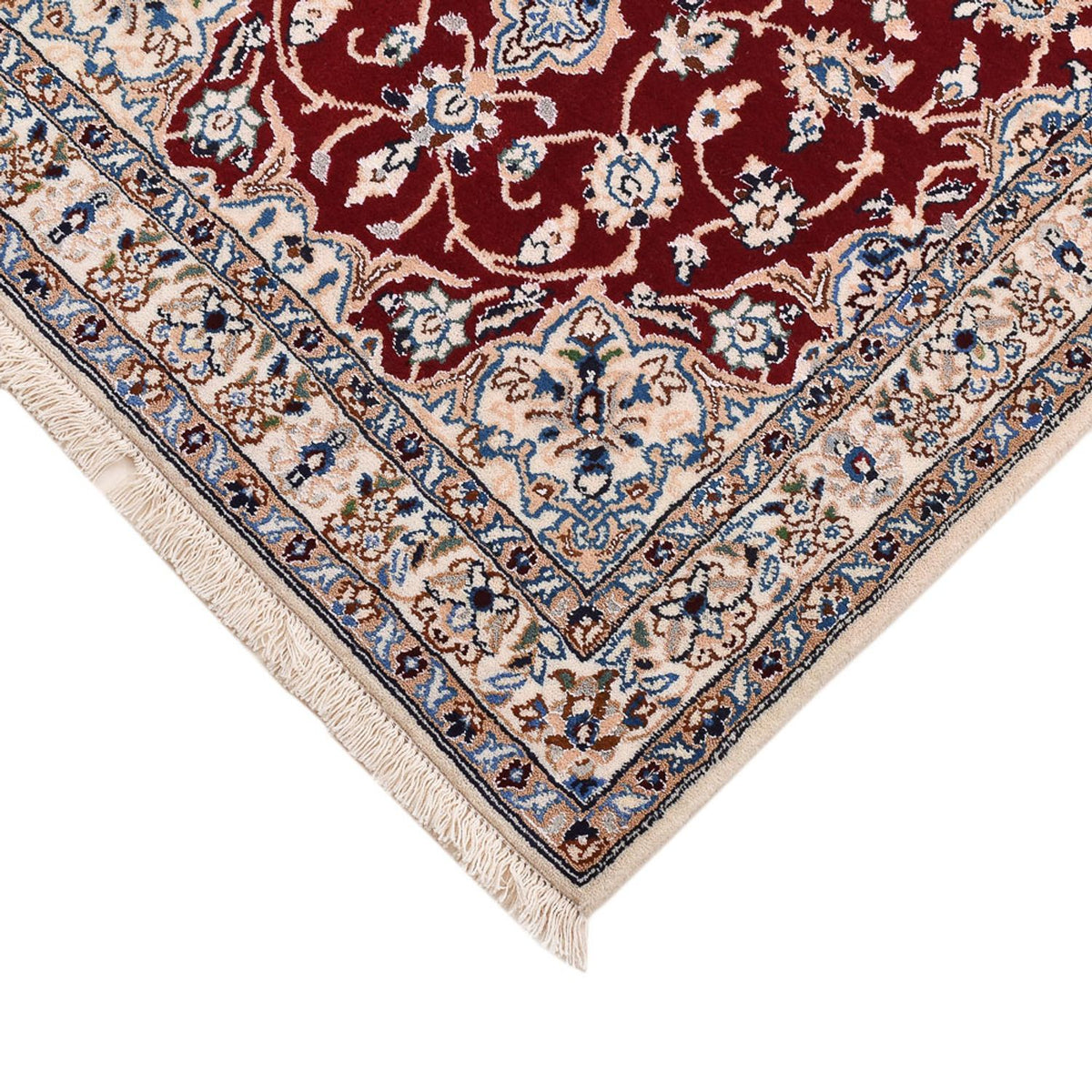 Perserteppich - Nain - Royal - 94 x 63 cm - dunkelrot