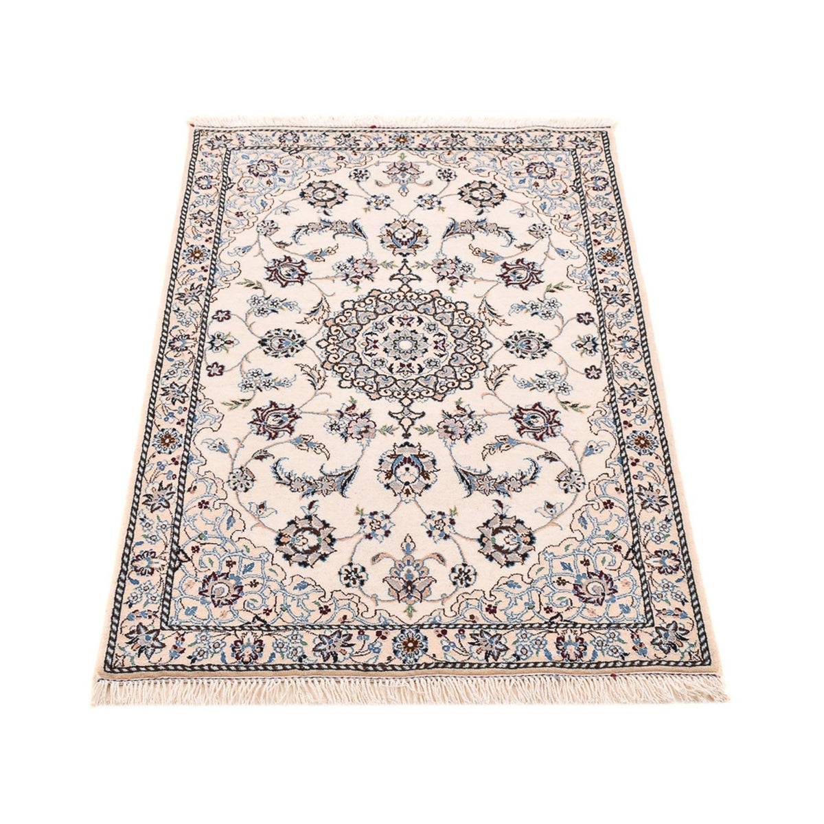 Perserteppich - Nain - Royal - 108 x 71 cm - hellgrau