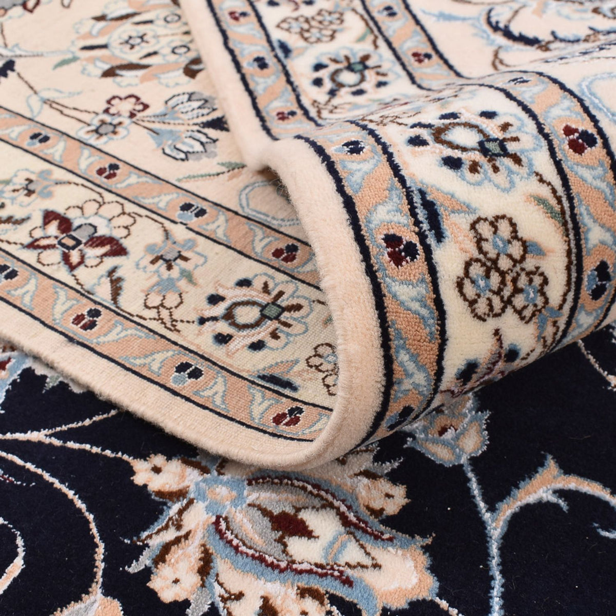 Perserteppich - Nain - Premium quadratisch - 246 x 250 cm - dunkelblau