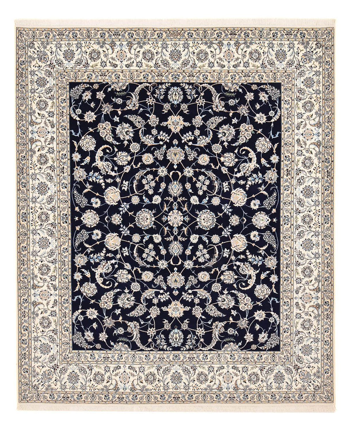 Perserteppich - Nain - Premium - 304 x 258 cm - dunkelblau