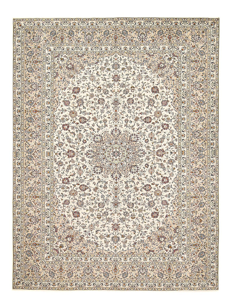 Perserteppich - Keshan - 397 x 293 cm - hellbeige