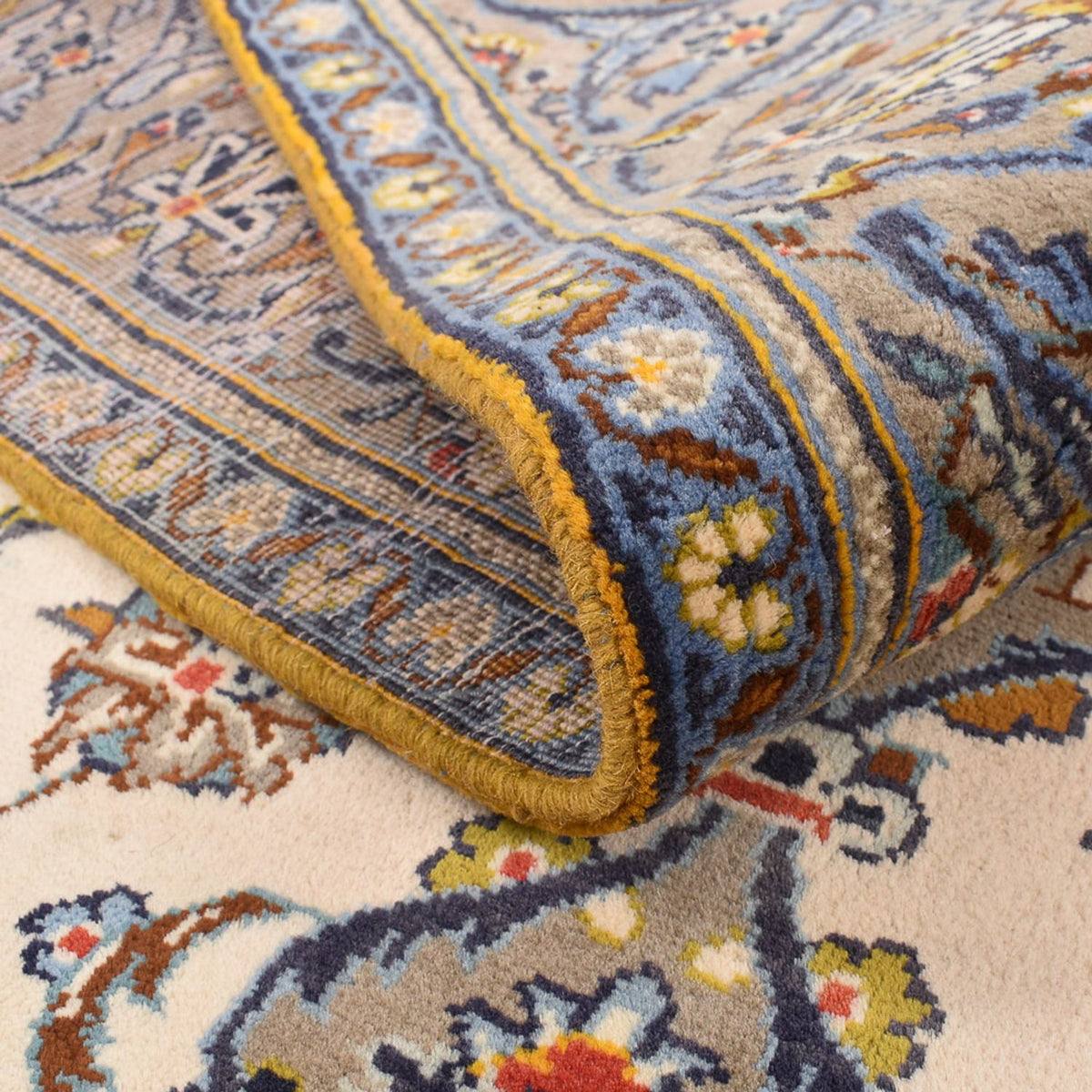 Perserteppich - Keshan - 230 x 145 cm - hellbeige
