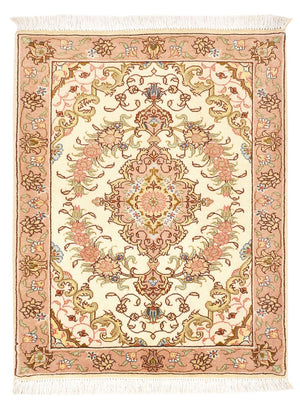 Perserteppich - Täbriz - Royal - 82 x 62 cm - dunkelbeige