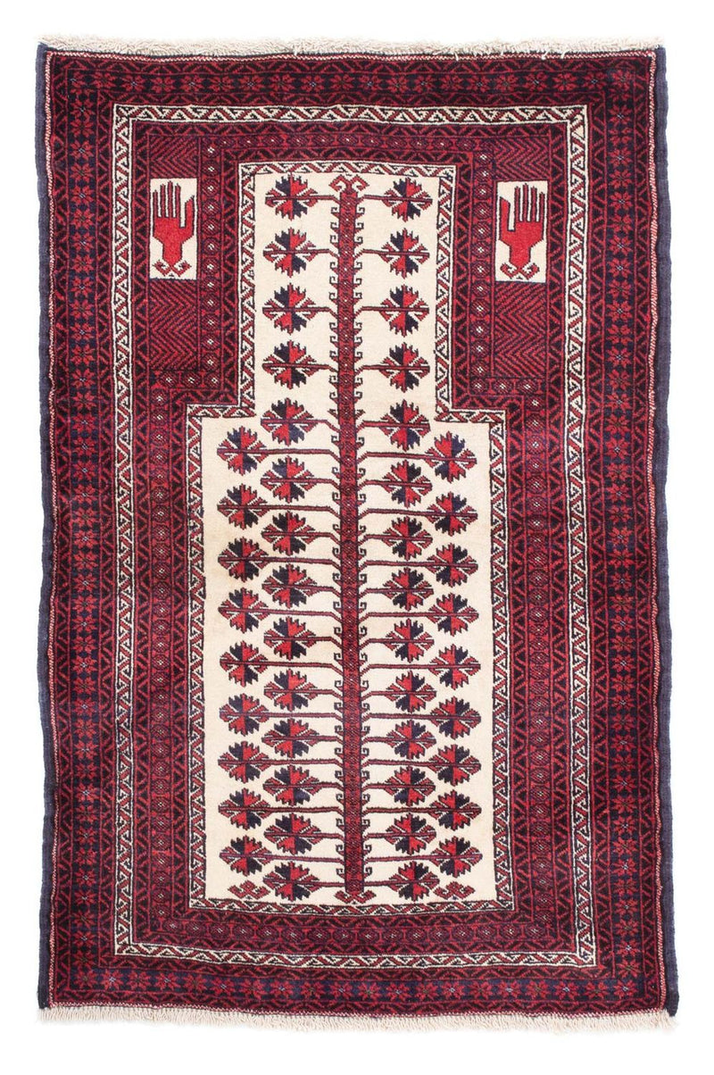 Belutsch Teppich 136 x 89 cm - rot