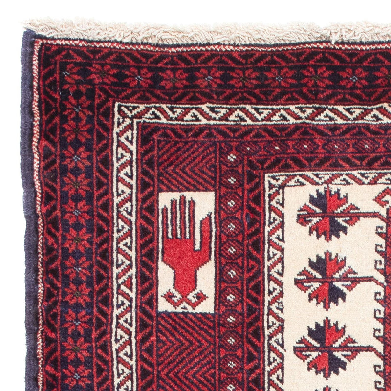 Belutsch Teppich 136 x 89 cm - rot