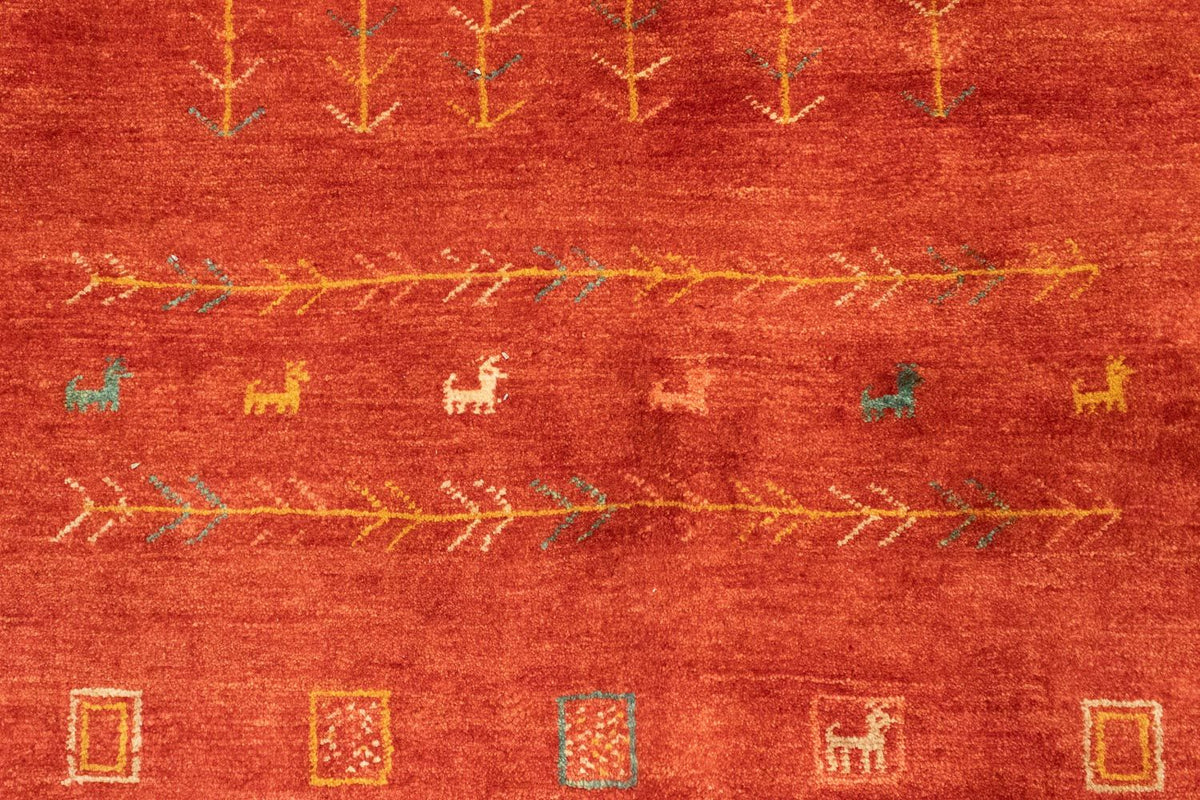 Gabbeh Teppich - Perser 190 x 150 cm - rot