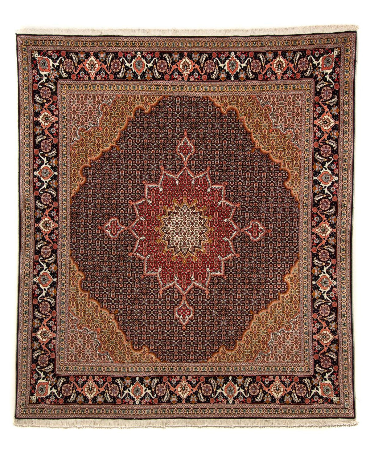 Perserteppich - Täbriz - Royal 219 x 200 cm Teppich Quadratisch