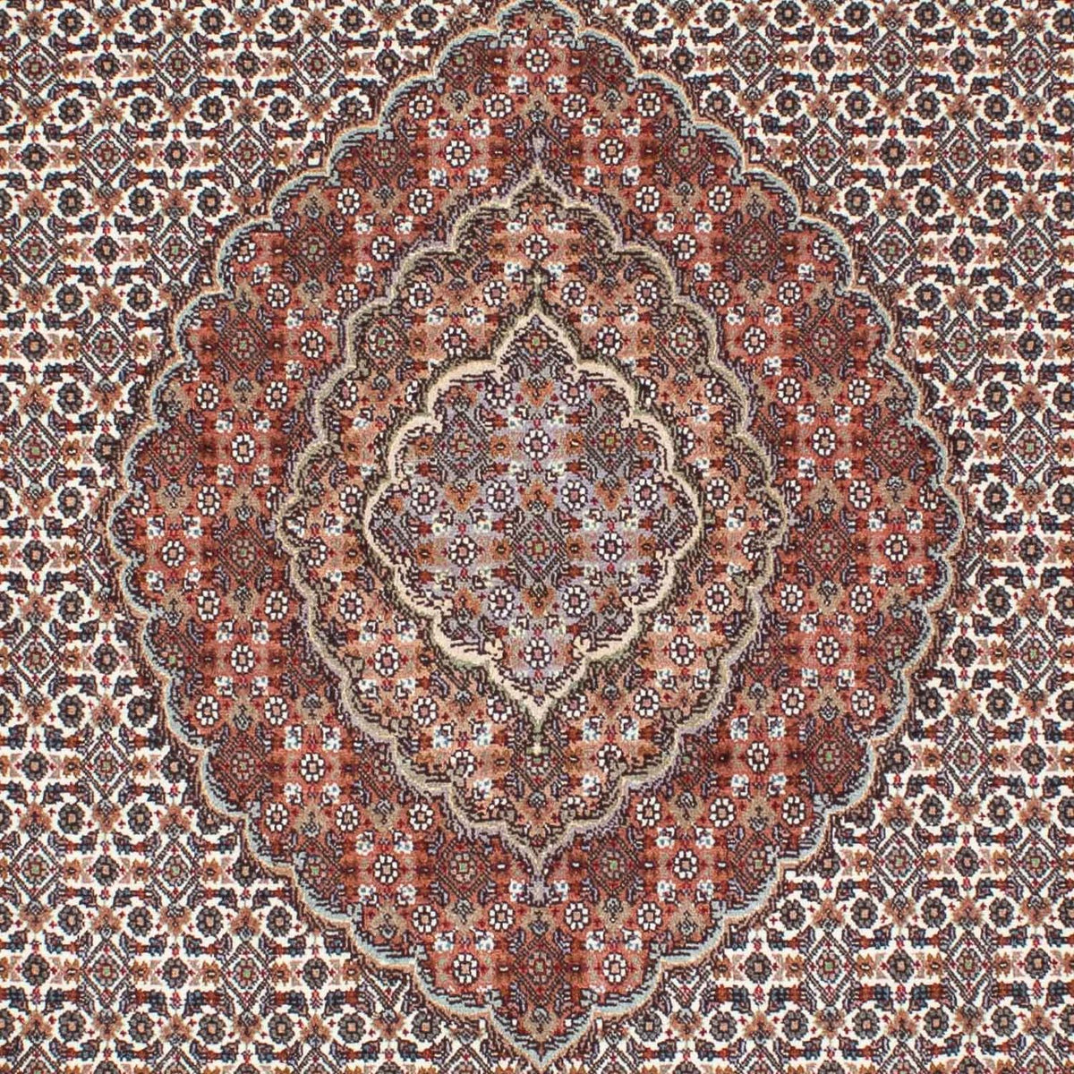 Perserteppich - Täbriz 212 x 153 cm - hellbraun