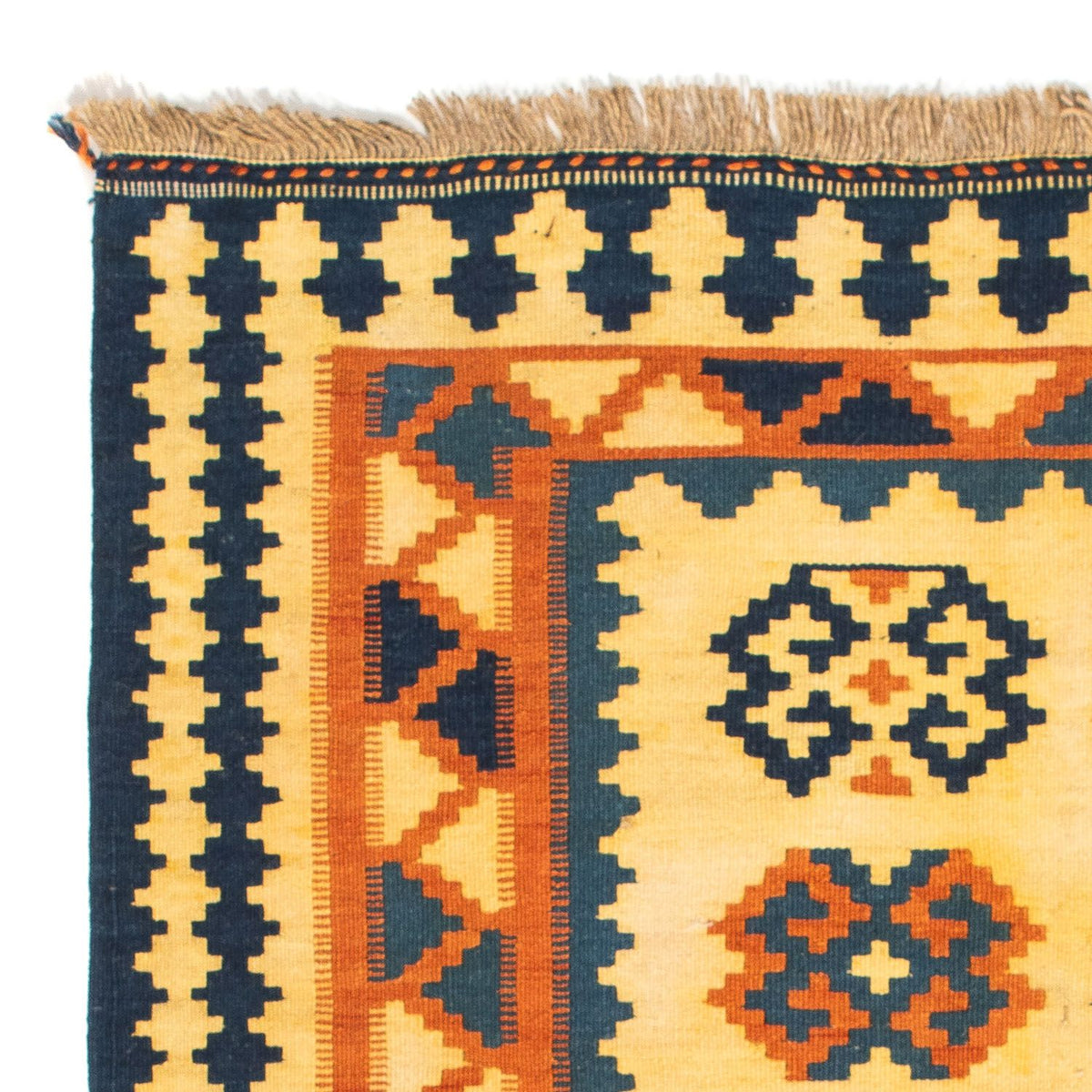 Kelim Teppich - Oriental 107 x 100 cm - hellbeige