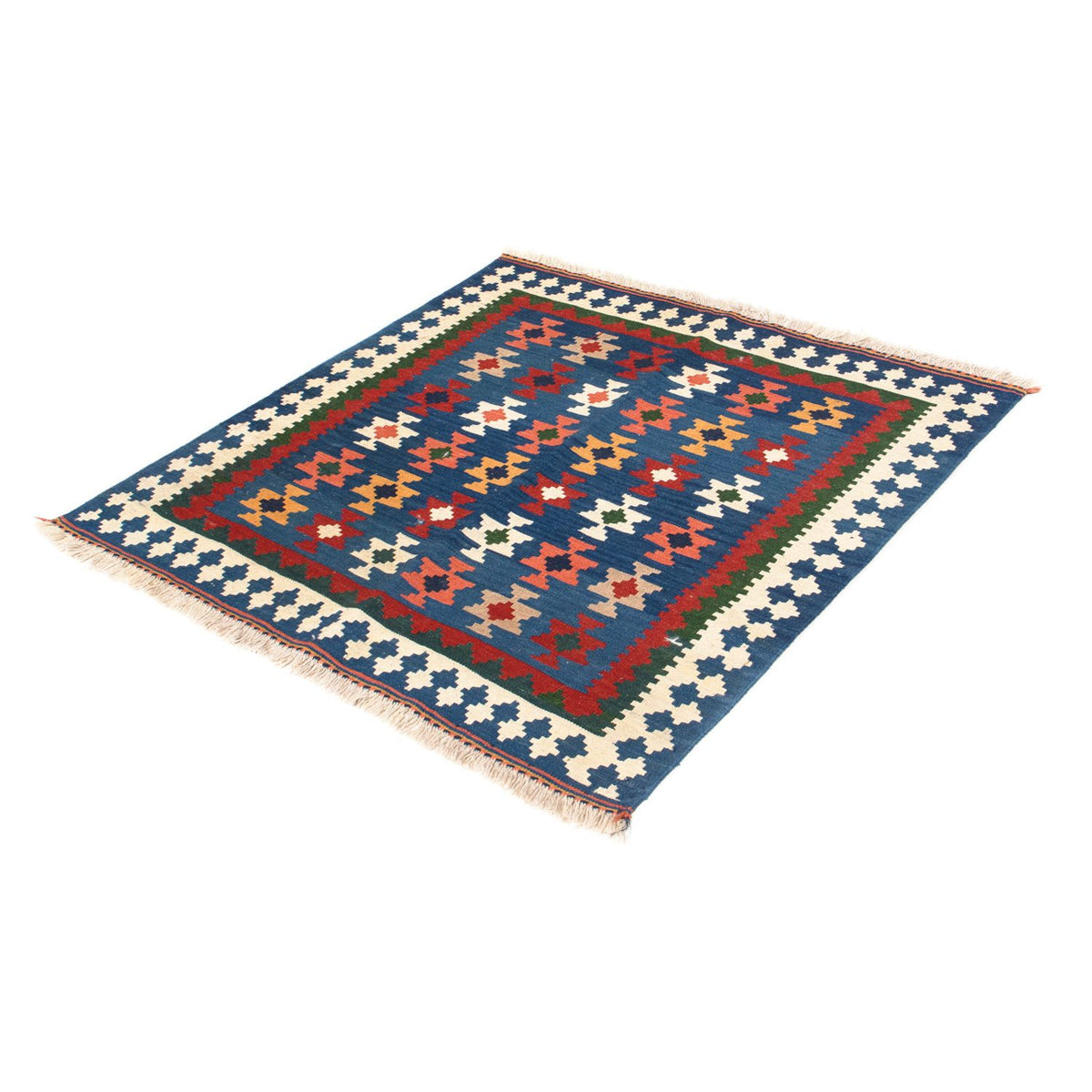 Kelim Teppich - Oriental 103 x 100 cm - dunkelblau
