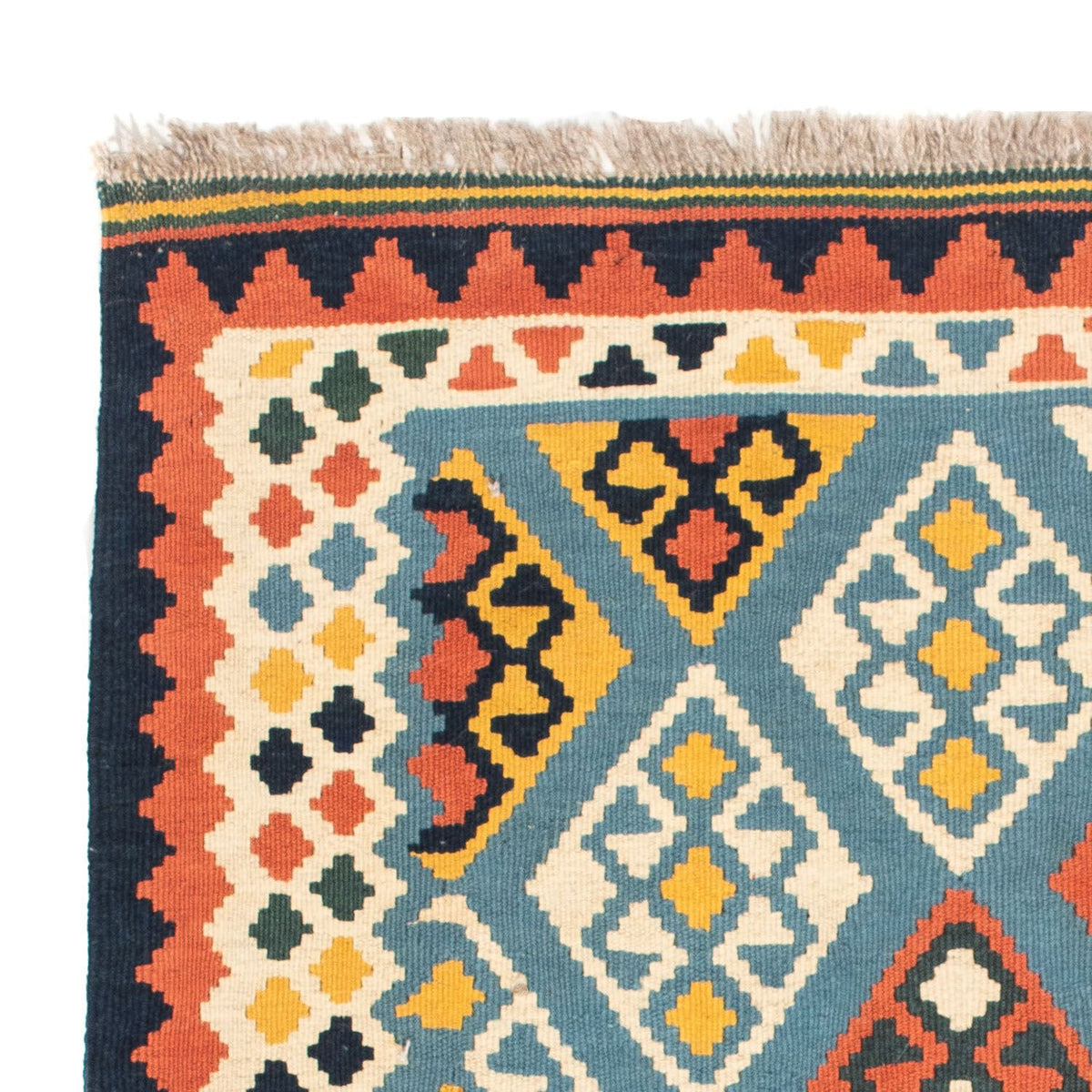 Kelim Teppich - Oriental 100 x 98 cm - hellblau