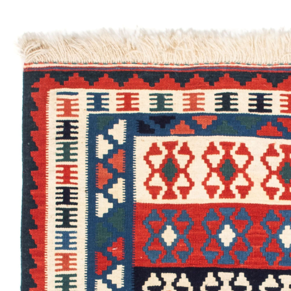 Kelim Teppich - Oriental 110 x 100 cm - blau