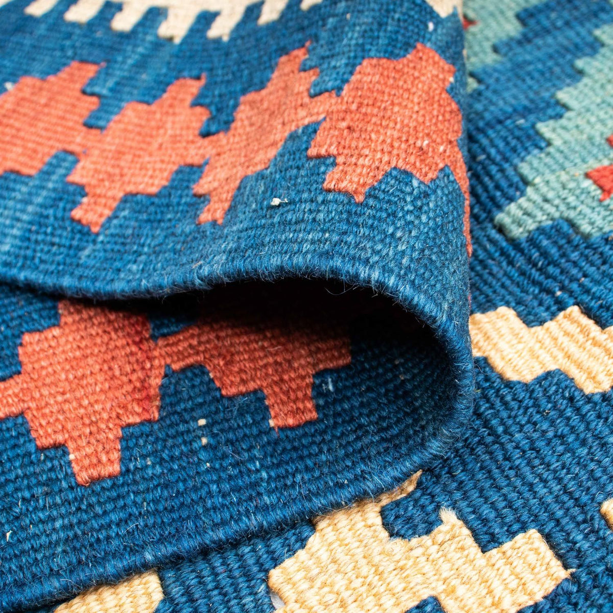 Kelim Teppich - Oriental 170 x 128 cm - blau