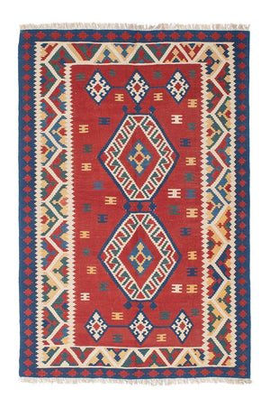 Kelim Teppich - Oriental 222 x 146 cm - dunkelrot