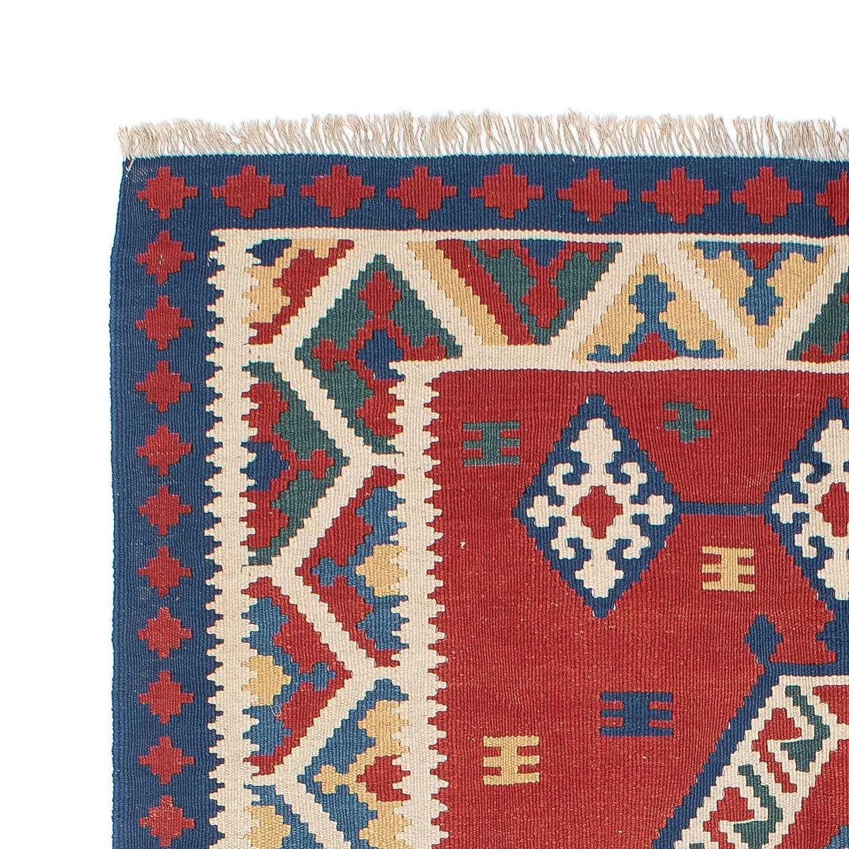 Kelim Teppich - Oriental 222 x 146 cm - dunkelrot