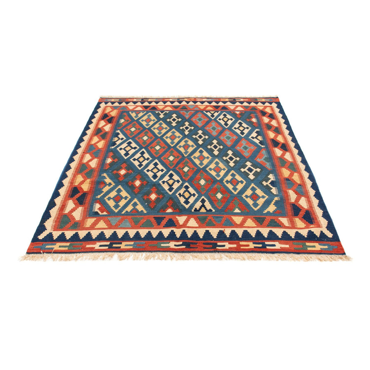 Kelim Teppich - Oriental 174 x 148 cm - blau