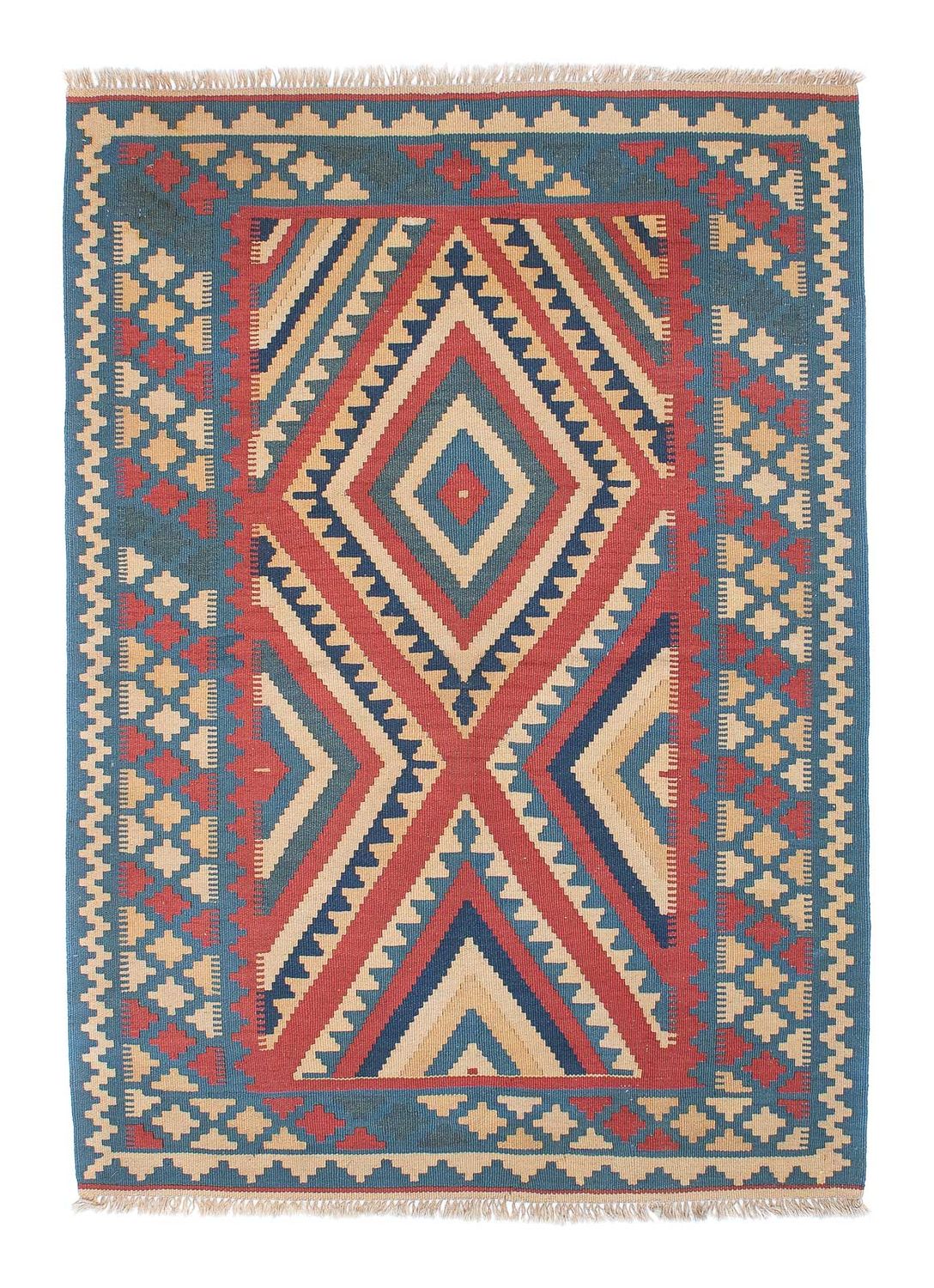 Kelim Teppich - Oriental 155 x 117 cm - blau