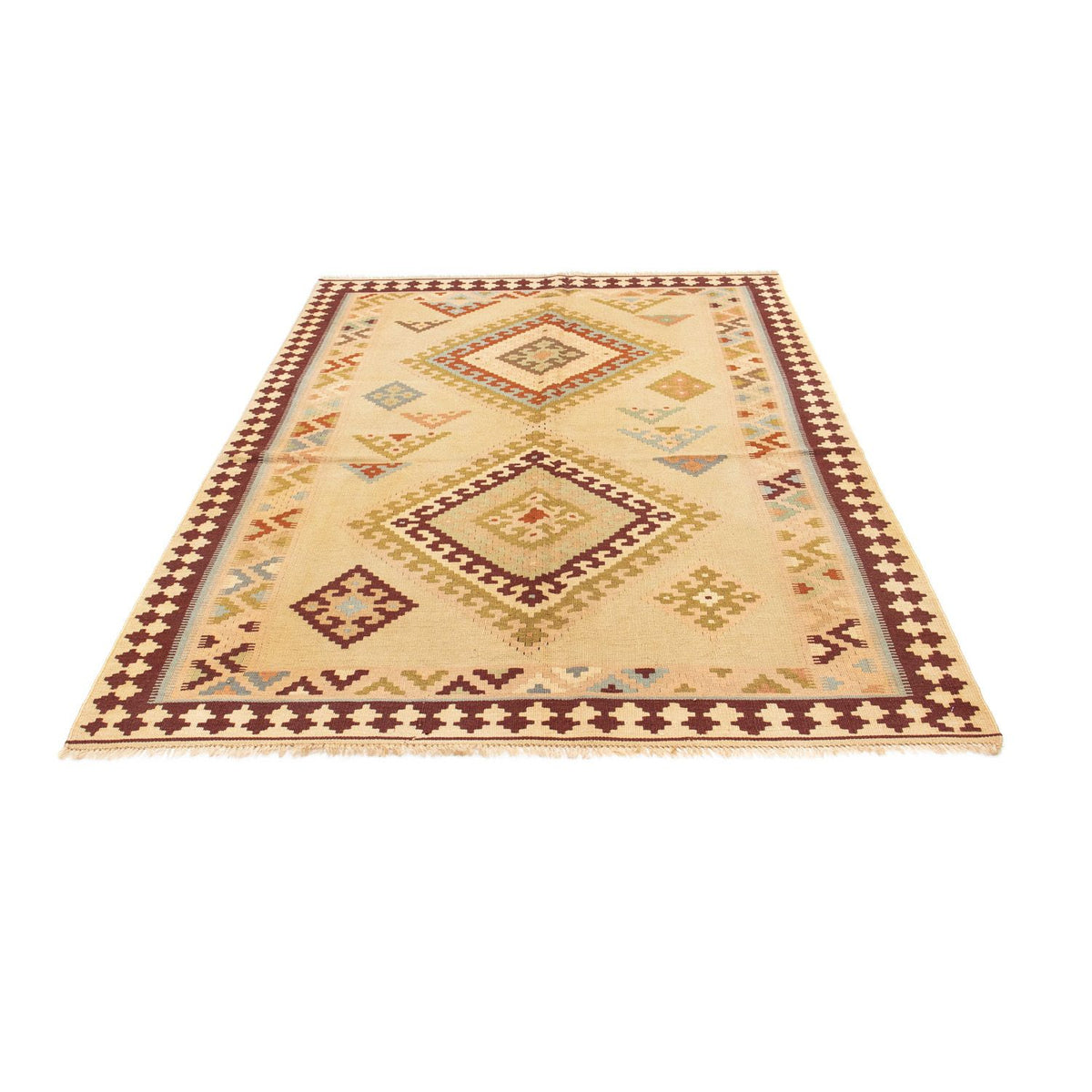 Kelim Teppich - Oriental 216 x 150 cm - hellbeige