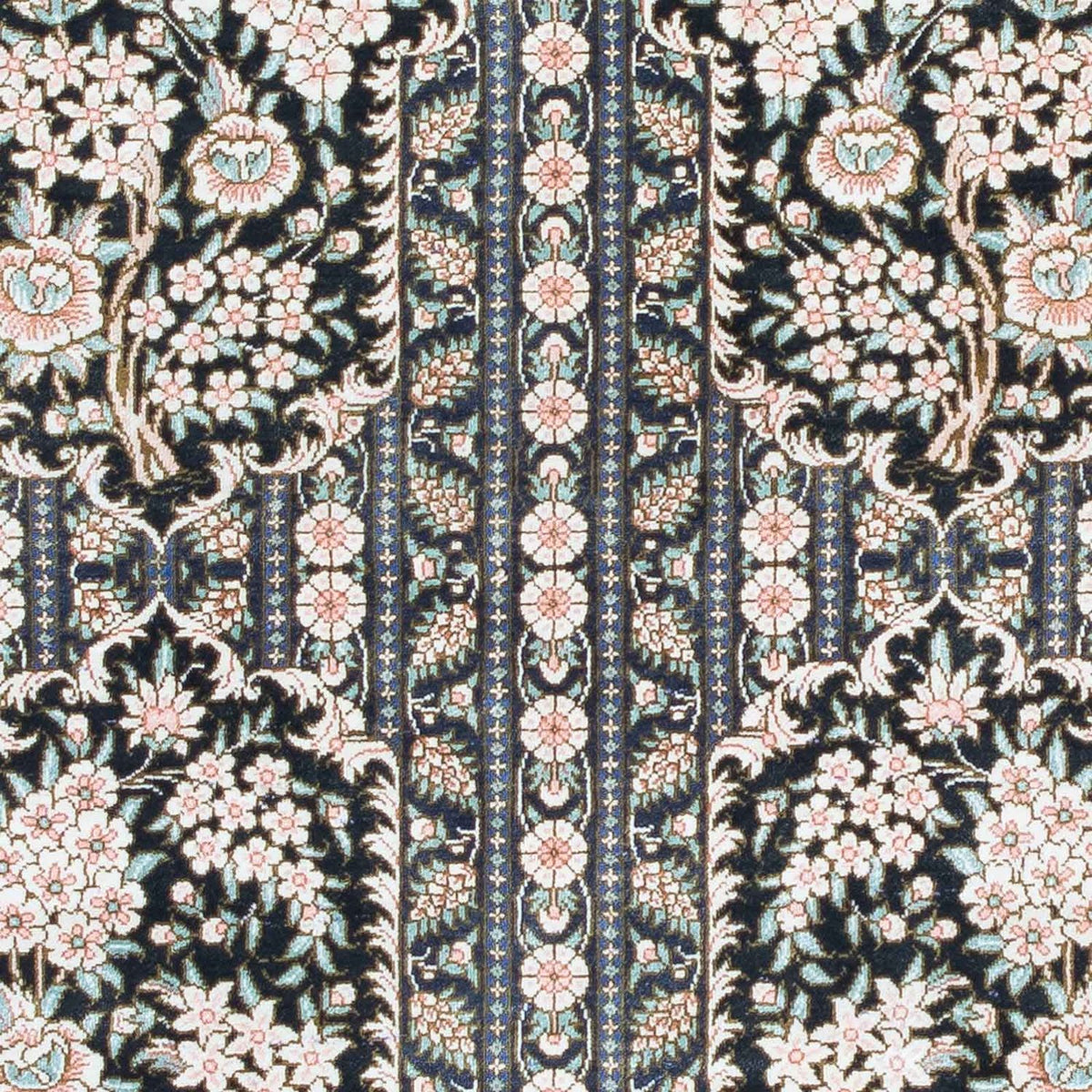 Perserteppich - Ghom 118 x 80 cm - dunkelblau