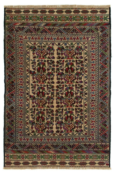 Kelim Fars Teppich 96x147cm - mehrfarbig