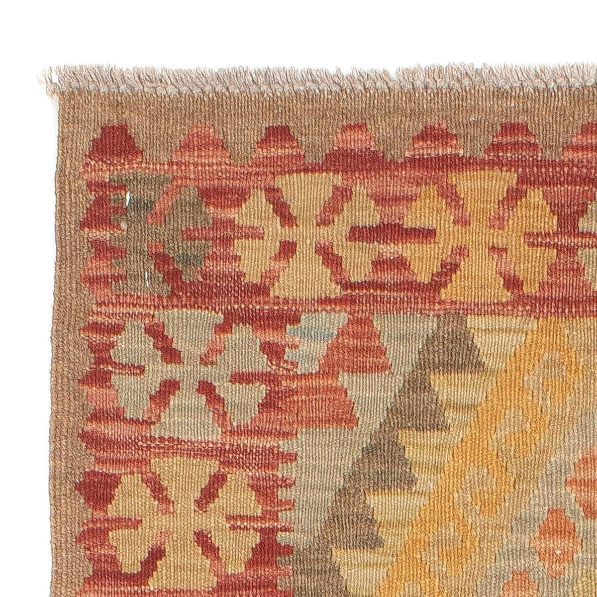 Kelim Teppich - Splash 207 x 66 cm - hellrot
