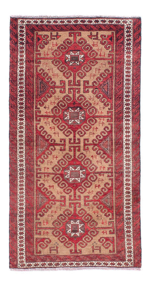 Belutsch Teppich 140 x 76 cm - rot