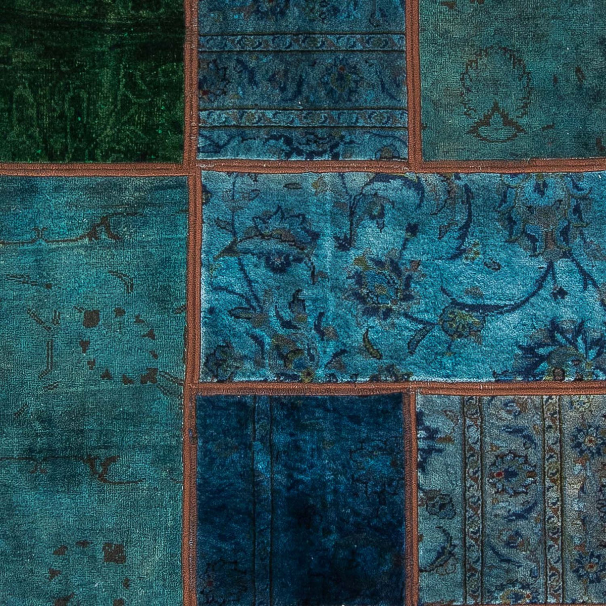 Patchwork Teppich 207 x 143 cm - mehrfarbig